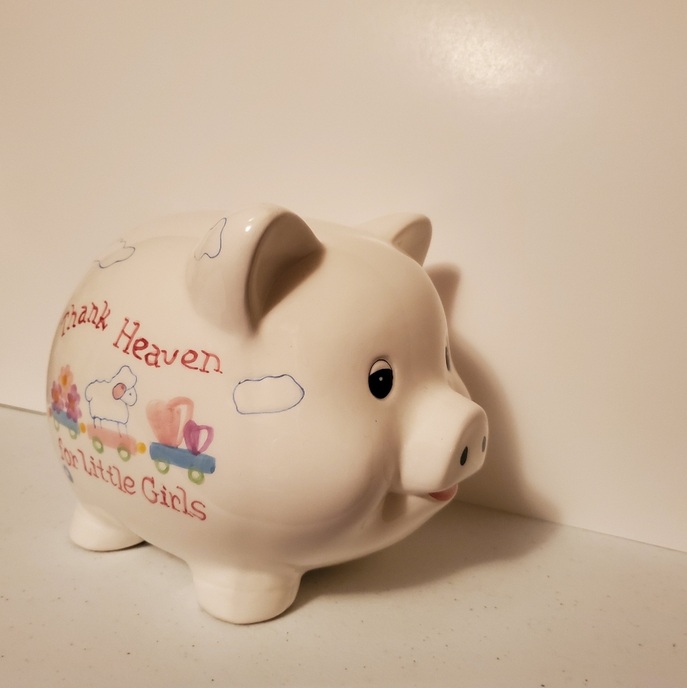 Thank Heaven for Little Girls piggy bank